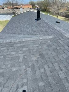 Newly replaced asphalt shingle roof
